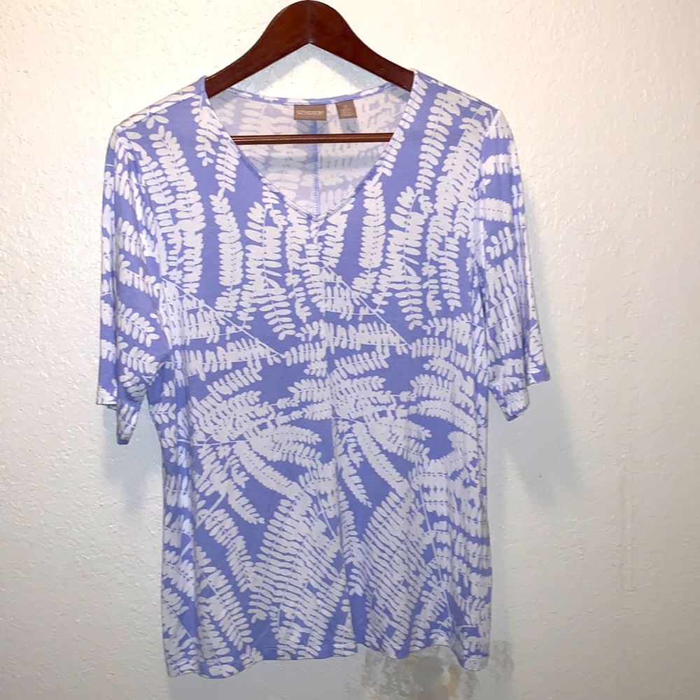Chico’s 2 Short Sleeve Top Large 12